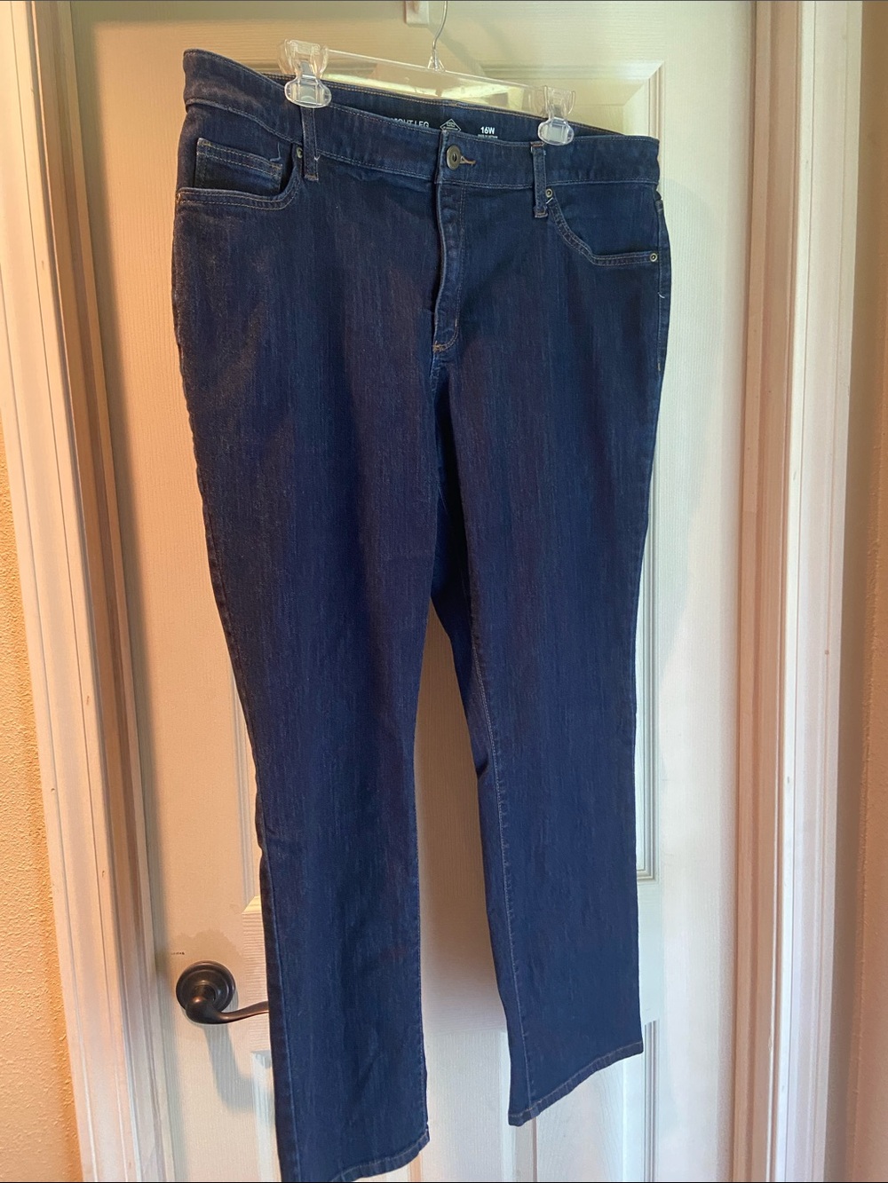 St. John's Bay Dark Blue Straight Leg Jeans